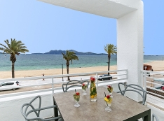 view from the terrace of Puerto Pollensa beach  